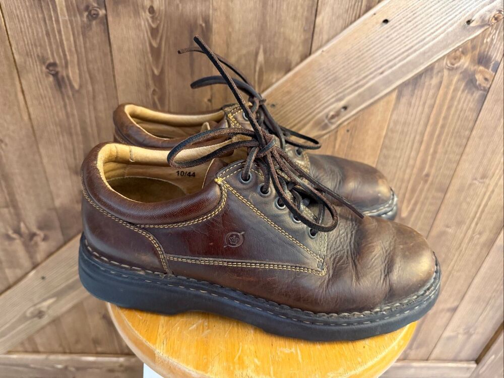 Born Men’s Brown Leather Lace-Up Comfort Shoes Size 10 / EU 44